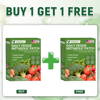 🥦 Tienda Oficial | El parche metabólico diario de vegetales IOWOL® utiliza extractos orgánicos de 39 verduras y vegetales verdes para apoyar la desintoxicación, la digestión y la energía diaria.