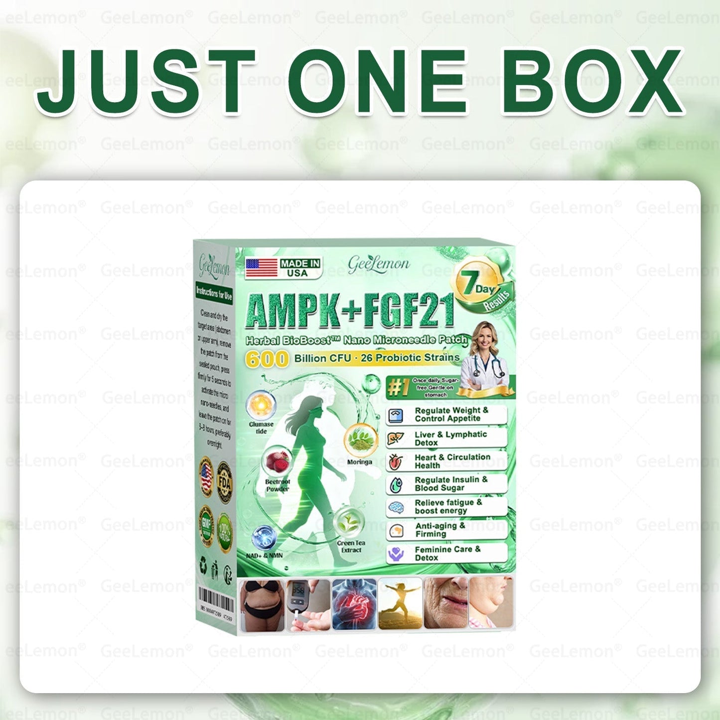👩‍⚕️🎁𝐆𝐄𝐄𝐋𝐄𝐌𝐎𝐍® 𝐌𝐨𝐫𝐢𝐧𝐠𝐚 · 𝐀𝐌𝐏𝐊+𝐅𝐆𝐅𝟐𝟏 𝐍𝐚𝐧𝐨 𝐌𝐢𝐜𝐫𝐨𝐧𝐞𝐞𝐝𝐥𝐞 𝐏𝐚𝐭𝐜𝐡🇺🇸 (Just once a day, visible changes in 7 days) ✅ For obesity, loose skin, diabetes, and more.